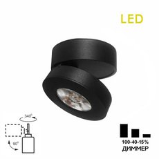 Точечный светильник с арматурой чёрного цвета, плафонами чёрного цвета Citilux CL558031N
