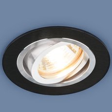 Точечный светильник с металлическими плафонами хрома цвета Elektrostandard 1061/1 MR16 BK черный