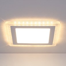 Точечный светильник с арматурой хрома цвета, плафонами белого цвета Elektrostandard DLS024 10W 4200K