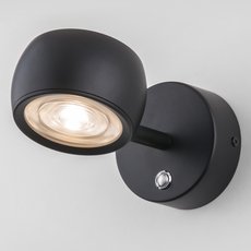 Бра с арматурой чёрного цвета, плафонами чёрного цвета Elektrostandard Oriol LED чёрный (MRL LED 1018)