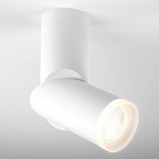 Точечный светильник с арматурой белого цвета, металлическими плафонами Elektrostandard DLR036 12W 4200K белый матовый