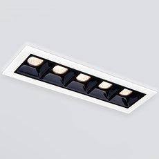 Точечный светильник с арматурой белого цвета, плафонами чёрного цвета Elektrostandard 9921 LED 10W 4200K белый/черный