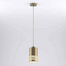 Светильник с плафонами бронзы цвета Eurosvet 50071/1 античная бронза