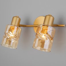 Спот с плафонами янтарного цвета Eurosvet 20120/2 перламутровое золото