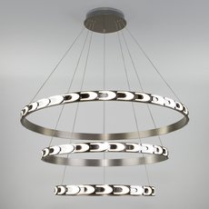 Светильник с арматурой чёрного цвета, плафонами белого цвета Eurosvet 90163/3 сатин-никель
