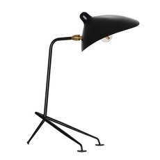 Настольная лампа с арматурой чёрного цвета, плафонами чёрного цвета BLS 16763