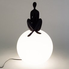 Настольная лампа с арматурой чёрного цвета, стеклянными плафонами BLS 20251