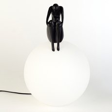 Настольная лампа с арматурой чёрного цвета, стеклянными плафонами BLS 20252