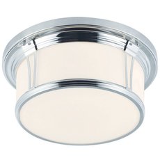 Светильник для ванной комнаты с арматурой хрома цвета, плафонами белого цвета Elstead Lighting FE/WOODWARD/F/L