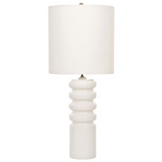 Настольная лампа с текстильными плафонами белого цвета Elstead Lighting CONTOUR/TL WHT