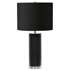 Настольная лампа с арматурой чёрного цвета, текстильными плафонами Elstead Lighting RIPPLE/TL BLK