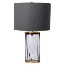 Настольная лампа с текстильными плафонами серого цвета Elstead Lighting QN-RENO-SMOKE-AB