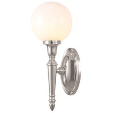 Светильник для ванной комнаты с арматурой никеля цвета, плафонами белого цвета Elstead Lighting BATH/DRYDEN4 PN