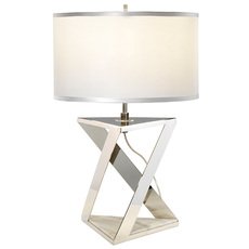 Настольная лампа с арматурой хрома цвета, плафонами белого цвета Elstead Lighting AEGEUS/TL