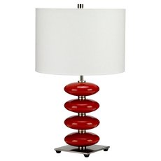 Настольная лампа с текстильными плафонами белого цвета Elstead Lighting ONYX/TL RED