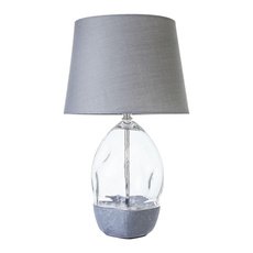 Настольная лампа с текстильными плафонами серого цвета Escada 10191/L