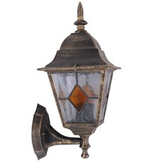 Светильник для уличного освещения с арматурой бронзы цвета, плафонами прозрачного цвета Arte Lamp A1011AL-1BN