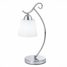 Настольная лампа с арматурой хрома цвета, плафонами белого цвета EVOLUCE SLE103904-01