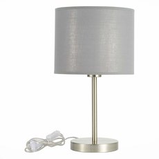 Настольная лампа с арматурой никеля цвета, текстильными плафонами EVOLUCE SLE300514-01