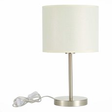 Настольная лампа с арматурой никеля цвета, текстильными плафонами EVOLUCE SLE300554-01