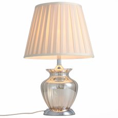 Настольная лампа с арматурой хрома цвета, текстильными плафонами ST LUCE SL967.104.01