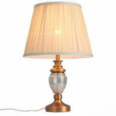 Настольная лампа с арматурой бронзы цвета, текстильными плафонами ST LUCE SL965.304.01