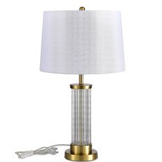 Настольная лампа с арматурой латуни цвета, текстильными плафонами ST LUCE SL1003.304.01