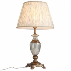 Настольная лампа с арматурой бронзы цвета, текстильными плафонами ST LUCE SL966.304.01