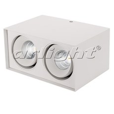 Точечный светильник с плафонами белого цвета Arlight 023084 (SP-CUBUS-S100x200WH-2x11W Warm White)