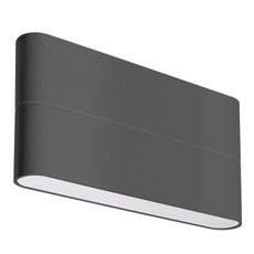 Светильник для уличного освещения с арматурой серого цвета, металлическими плафонами Arlight 032412 (SP-WALL-FLAT-S170x90-2x6W Warm3000)