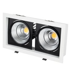 Точечный светильник с арматурой белого цвета, плафонами чёрного цвета Arlight 028860 (CL-KARDAN-S283x152-2x25W White6000)