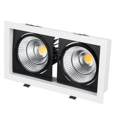 Точечный светильник с арматурой белого цвета, плафонами чёрного цвета Arlight 028861 (CL-KARDAN-S283x152-2x25W Warm3000)