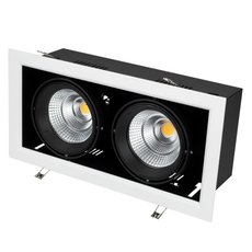 Точечный светильник с арматурой белого цвета, плафонами чёрного цвета Arlight 028863 (CL-KARDAN-S375x190-2x25W Warm3000)