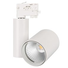 Шинная система с арматурой белого цвета, металлическими плафонами Arlight 036107 (LGD-SHOP-4TR-R100-40W Warm3000)
