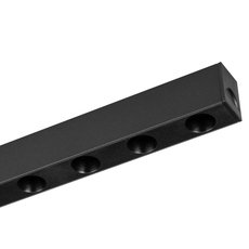 Шинная система с арматурой чёрного цвета, плафонами чёрного цвета Arlight 034207 (MAG-DOTS-25-L800-24W Warm3000)