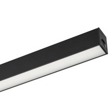 Шинная система с металлическими плафонами чёрного цвета Arlight 033674 (MAG-FLAT-25-L400-12W Warm3000)