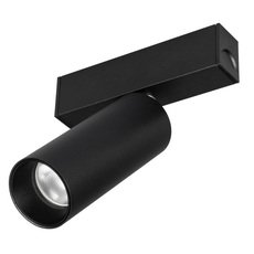 Шинная система с металлическими плафонами чёрного цвета Arlight 033676 (MAG-SPOT-25-R65-5W Warm3000)