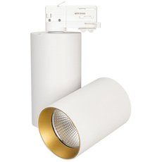 Шинная система с металлическими плафонами белого цвета Arlight 027445 (SP-POLO-TRACK-TURN-R85-15W White5000)