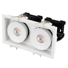 Точечный светильник с арматурой белого цвета, металлическими плафонами Arlight 026876 (CL-SIMPLE-S148x80-2x9W Warm3000)