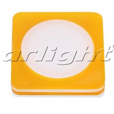 Точечный светильник с арматурой жёлтого цвета, плафонами белого цвета Arlight 020840 (LTD-95x95SOL-Y-10W Day White)