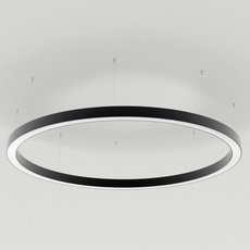 Светильник с металлическими плафонами чёрного цвета Arlight 034004(1) (SP-LINE-HANG-ARC-O3535-D800-65W Warm3000)
