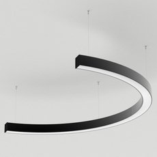 Светильник с металлическими плафонами чёрного цвета Arlight 034016(1) (SP-LINE-HANG-ARC-C3535-D800-34W Warm3000)