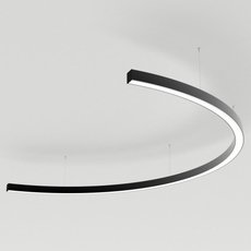 Светильник с металлическими плафонами чёрного цвета Arlight 034035(1) (SP-LINE-HANG-ARC-C3535-D1500-61W Day4000)