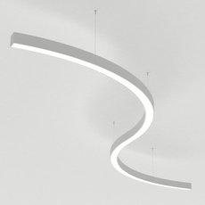 Светильник с арматурой никеля цвета, плафонами белого цвета Arlight 034054(1) (SP-LINE-HANG ARC-S3535-D1500-124W Warm3000)