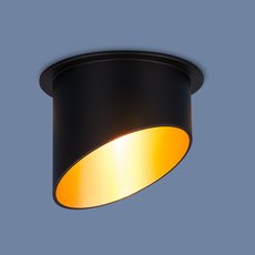 Точечный светильник для гипсокарт. потолков Elektrostandard 7005 MR16 BK/GD черный/золото