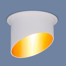 Точечный светильник с арматурой белого цвета, металлическими плафонами Elektrostandard 7005 MR16 WH/GD белый/золото