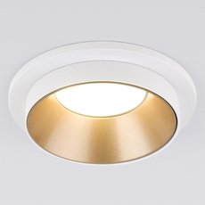 Точечный светильник с плафонами белого цвета Elektrostandard 113 MR16 золото/белый