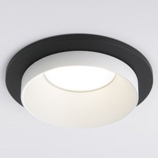 Точечный светильник с металлическими плафонами Elektrostandard 114 MR16 белый/черный