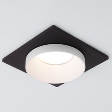 Точечный светильник с арматурой чёрного цвета, плафонами белого цвета Elektrostandard 117 MR16 белый/черный