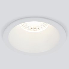 Точечный светильник с арматурой белого цвета, металлическими плафонами Elektrostandard 15266/LED 7W 4200K WH белый